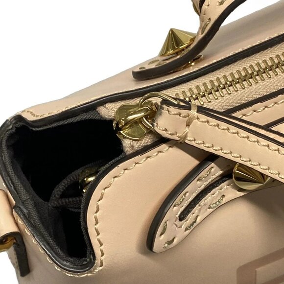 Auth FENDI By The Way 8BL146 Pink Beige Leather - Handbag - Picture 10 of 16